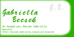 gabriella becsek business card